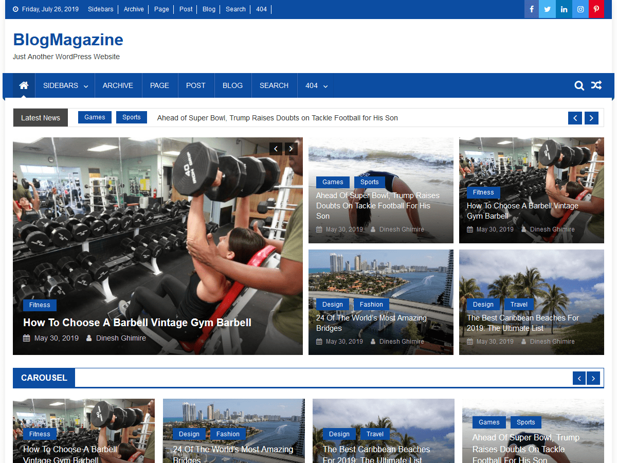WordPress theme for blog and magazine