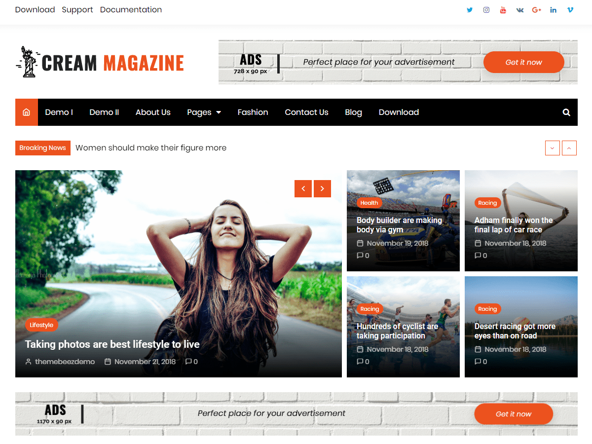 WordPress theme for news and magazine websites