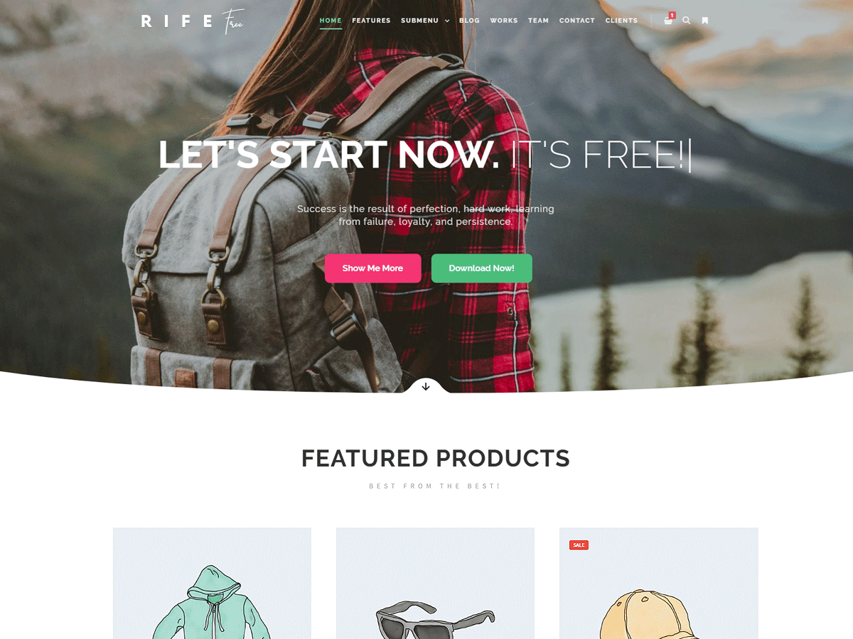 Rife Free WordPress theme