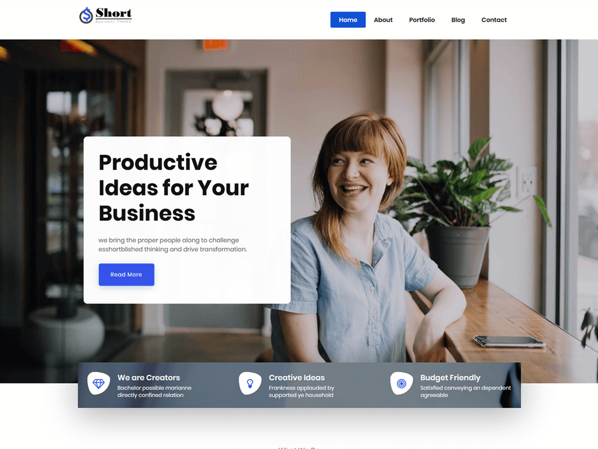 Short WordPress Theme