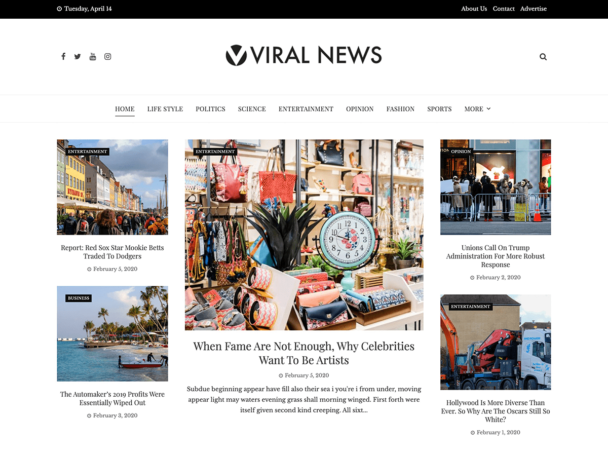 Viral News WordPress theme