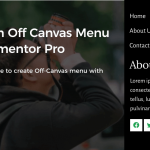 create an Off Canvas Menu with Elementor