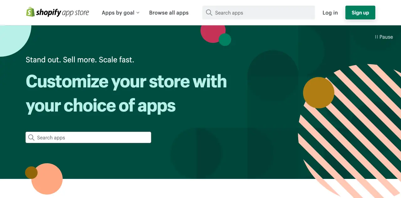 Shopify app store