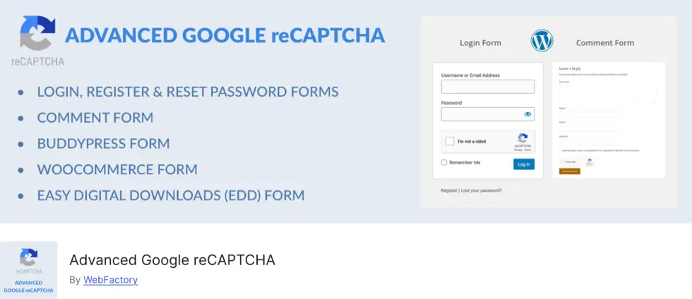Advanced Google reCAPTCHA